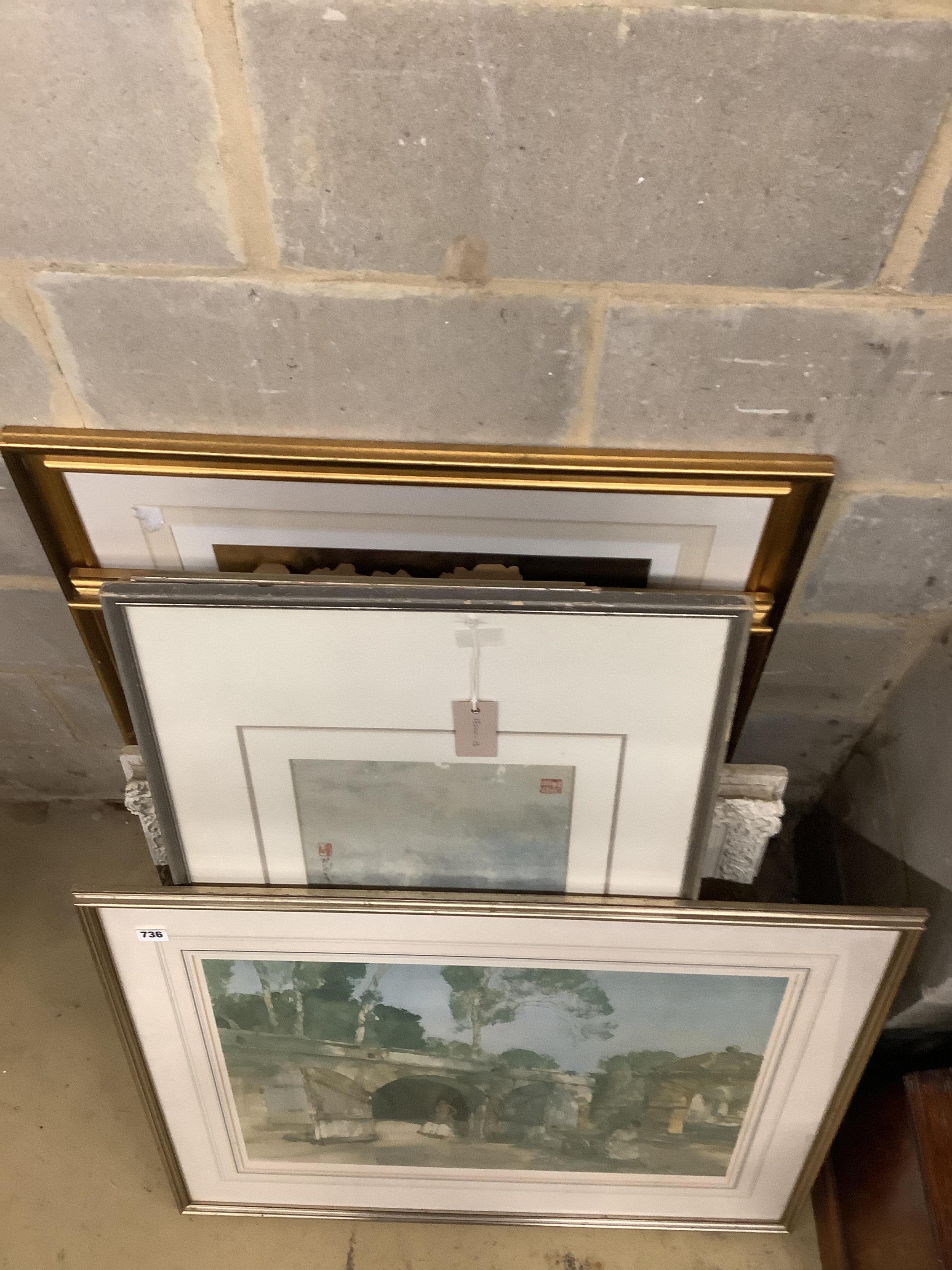 Assorted oils, watercolours and prints. Condition - fair